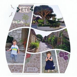 Although quiet a few embellishments have been used on this page they do not take away from the photos.