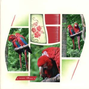 Stamps used to finish off the page.