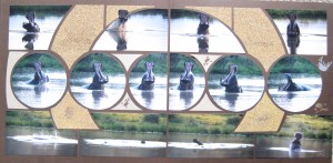 A mixture of sand colours used here.