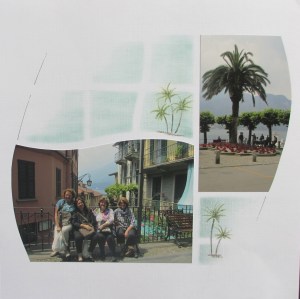 Page completed with chalks and Decorative stencil from the Holidays Theme Kit.